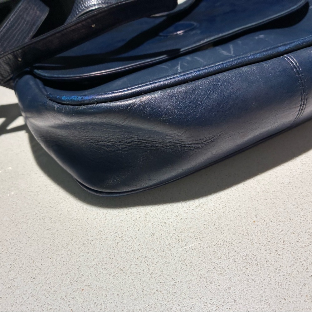 Fendi vintage Blue Leather Shoulder Bag - Picture 7 of 15